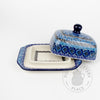 Small Butter Dish - Blue Arabesque UNIKAT