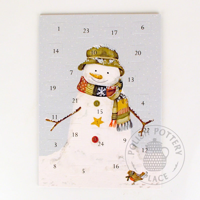 Large Advent Calendar Card - Snowman