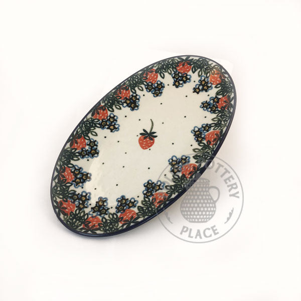 Oval Platter - 8" - Strawberries