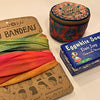 Red and green bandeau, stitched jewelry box and eggwhite soap