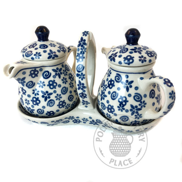 Oil & Vinegar Set - Polish Pottery