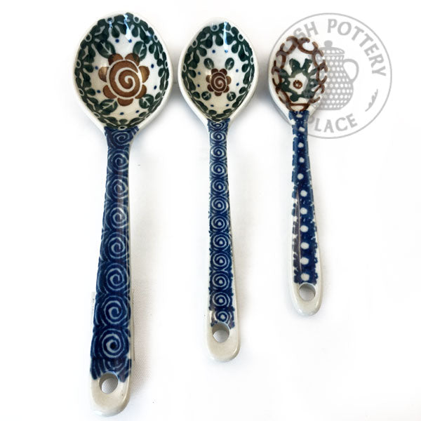 Large, Medium, Small Spoon Set - Polish Pottery