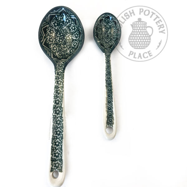 Large and Small Spoon Set - Polish Pottery