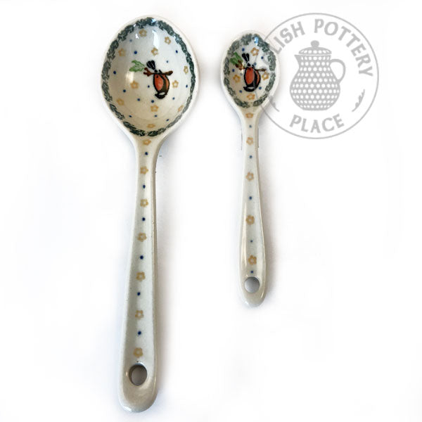 Large and Small Spoon Set - Polish Pottery