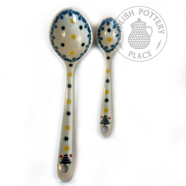 Large and Small Spoon Set - Polish Pottery
