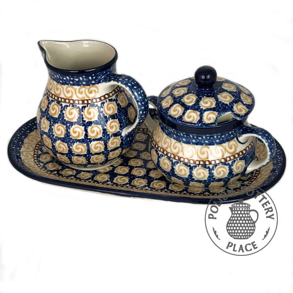 Large Sugar & Creamer Set - Polish Pottery