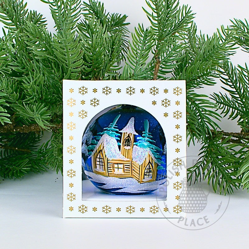 Small Polish Glass Ornament - Shiny Cobalt - Church & Cabin