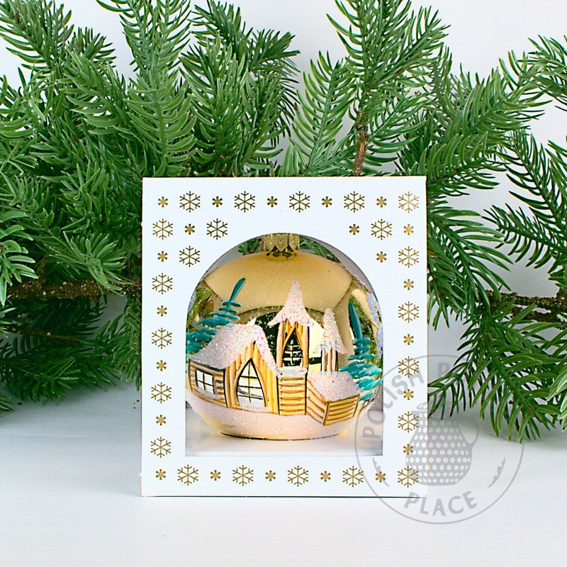 Small Polish Glass Ornament - Shiny Champagne - Church & Cabin