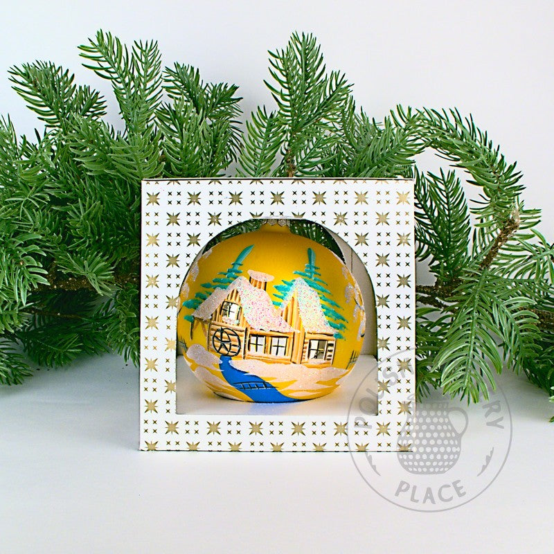 Medium Polish Glass Ornament - Matte Gold - Watermill & Cabin