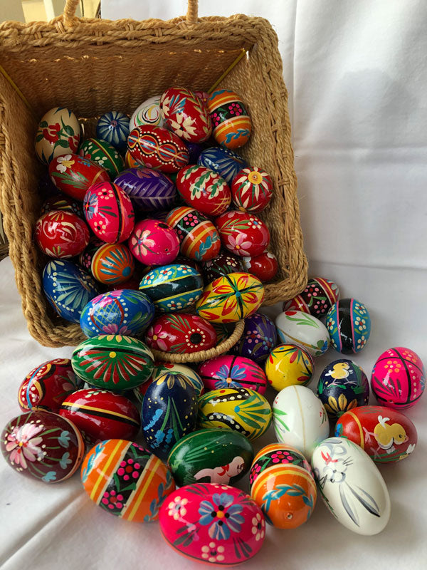 Hand-painted Wooden Eggs