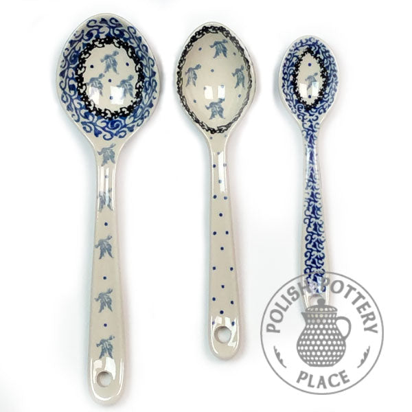 Large, Medium, Small Spoon Set - Polish Pottery