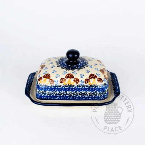 Large Butter Dish - Mushrooms