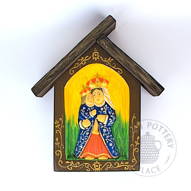 Standing Madonna and Child Painted Icon